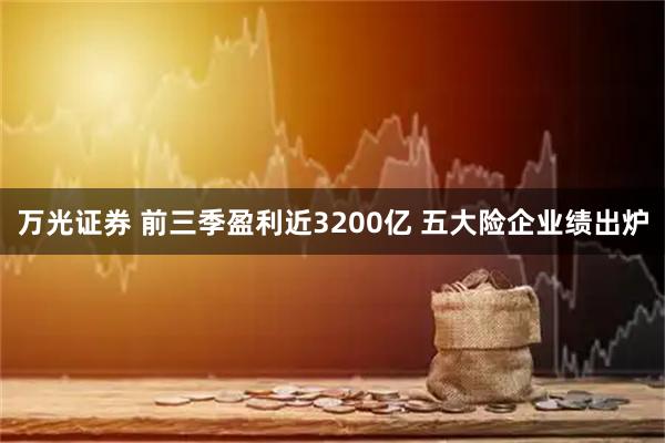 万光证券 前三季盈利近3200亿 五大险企业绩出炉