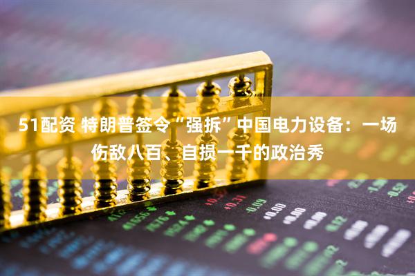 51配资 特朗普签令“强拆”中国电力设备：一场伤敌八百、自损一千的政治秀